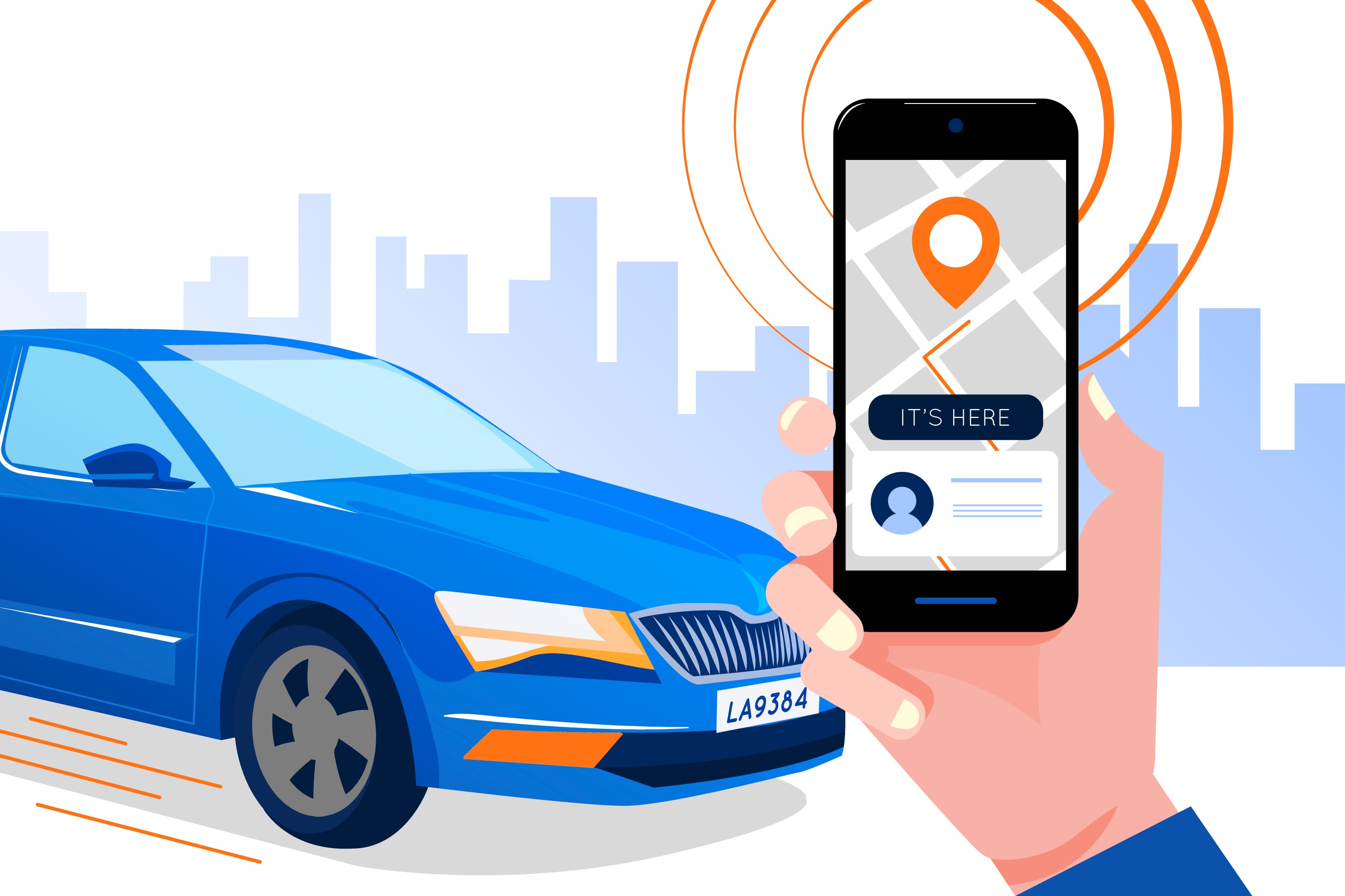 Car with Beacon
